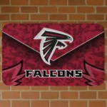 Red Layered Lines Atlanta Falcons Doormat - Non-Slip Fan Mat