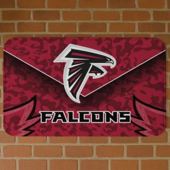 Red Layered Lines Atlanta Falcons Doormat - Non-Slip Fan Mat