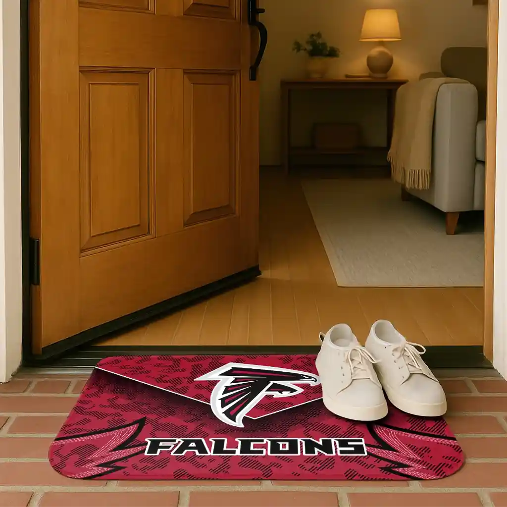 atlanta-falcons-layered-lines-red-doormat-fashion-forward.webp