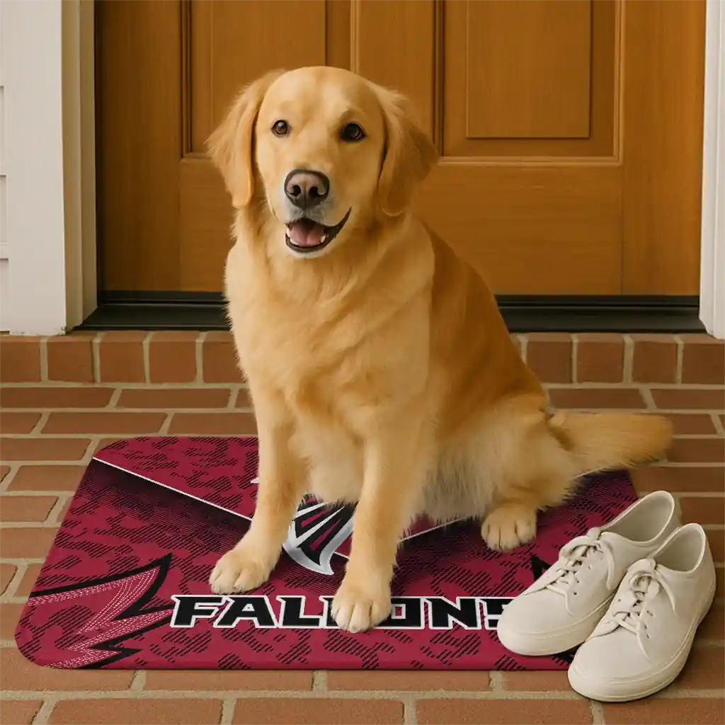 atlanta-falcons-layered-lines-red-doormat-high-quality.webp