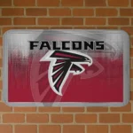 Red Pixel Blur Atlanta Falcons Doormat - Non-Slip Fan Mat