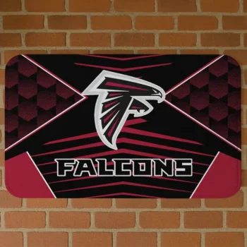Black/Red Techno Camo Atlanta Falcons Doormat - Non-Slip Fan Mat