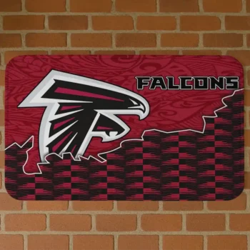 Black/Red Tribal Detailing Atlanta Falcons Doormat - Non-Slip Fan Mat