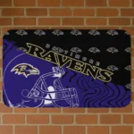 Purple Football Pride Baltimore Ravens Doormat - Non-Slip Fan Mat
