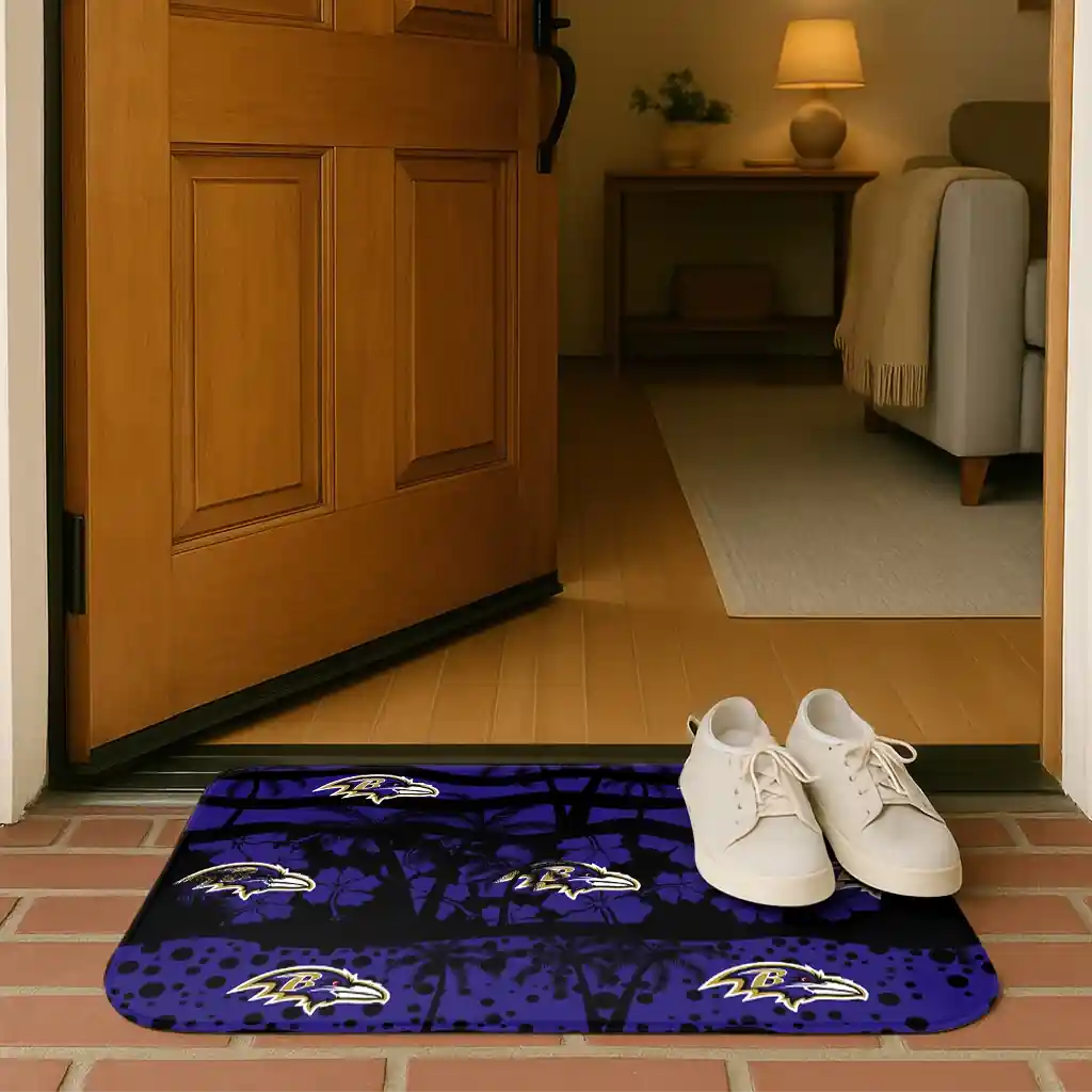 baltimore-ravens-palm-silhouette-purple-black-doormat-fashion-forward.webp