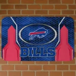 Blue Hexagon Oval Buffalo Bills Doormat - Non-Slip Fan Mat