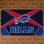 Black/Blue Techno Camo Buffalo Bills Doormat - Non-Slip Fan Mat