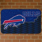 Black/Blue Tribal Detailing Buffalo Bills Doormat - Non-Slip Fan Mat