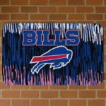 Blue Vertical Flow Buffalo Bills Doormat - Non-Slip Fan Mat