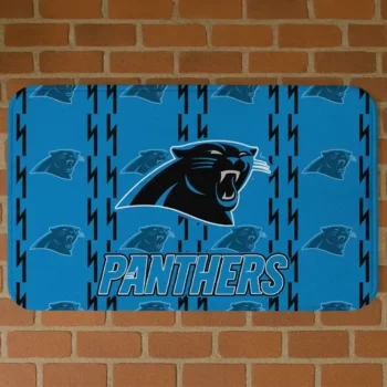 Blue Bolt Row Carolina Panthers Doormat - Non-Slip Fan Mat