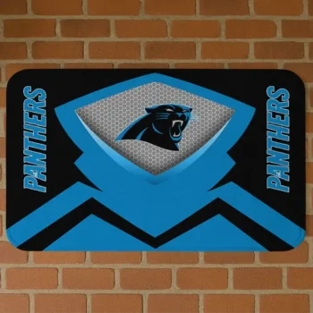 Blue Ninja Mesh Carolina Panthers Doormat - Non-Slip Fan Mat