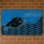 Black/Blue Tribal Detailing Carolina Panthers Doormat - Non-Slip Fan Mat