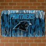 Blue Vertical Flow Carolina Panthers Doormat - Non-Slip Fan Mat