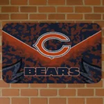 Blue Layered Lines Chicago Bears Doormat - Non-Slip Fan Mat