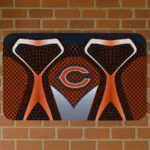 Orange Torso Pattern Chicago Bears Doormat - Non-Slip Fan Mat