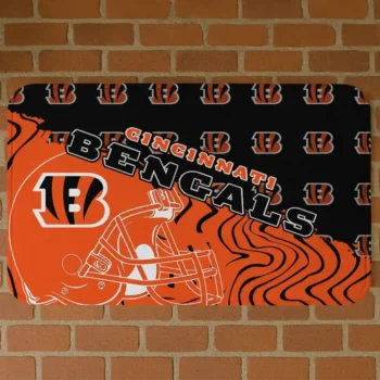 Orange Football Pride Cincinnati Bengals Doormat - Non-Slip Fan Mat