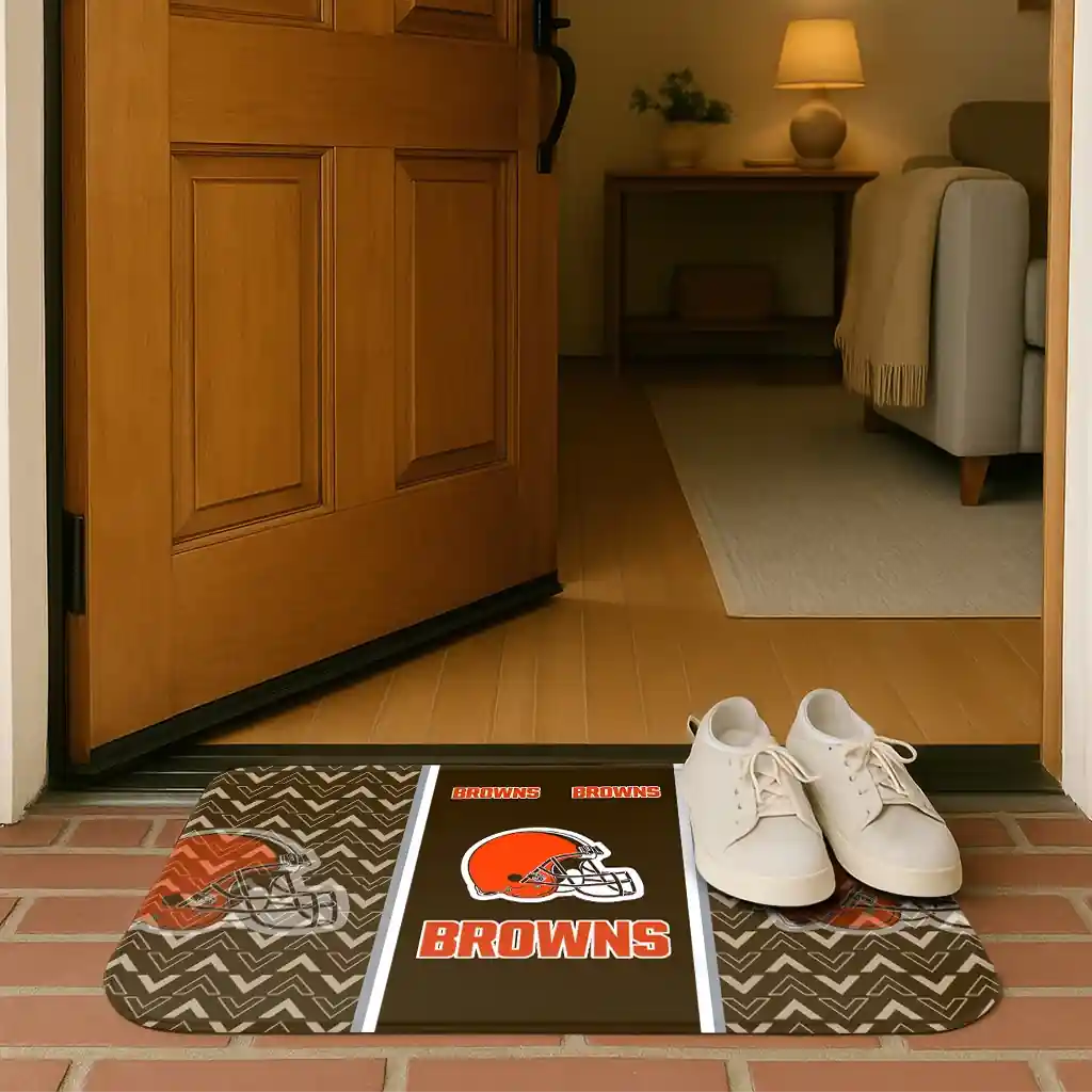 cleveland-browns-chevron-stack-brown-doormat-fashion-forward.webp