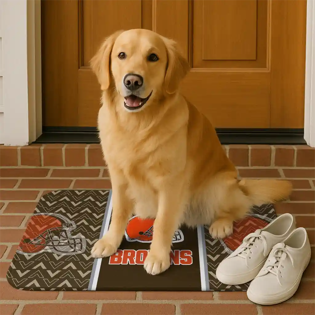 cleveland-browns-chevron-stack-brown-doormat-high-quality.webp