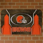 cleveland-browns-hexagon-oval-brown-doormat-best-selling.webp