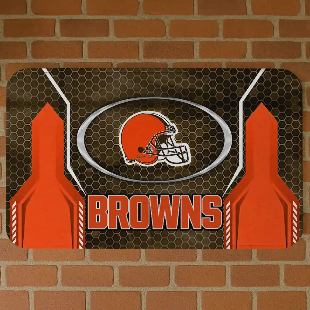 cleveland-browns-hexagon-oval-brown-doormat-best-selling.webp cleveland browns hexagon oval brown doormat best selling
