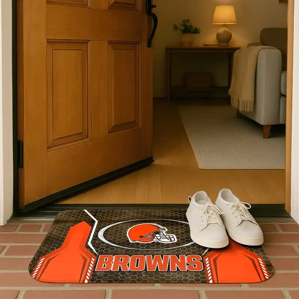 cleveland-browns-hexagon-oval-brown-doormat-fashion-forward.webp