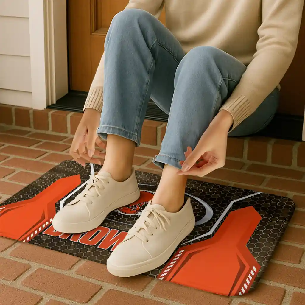 cleveland-browns-hexagon-oval-brown-doormat-top-rated.webp