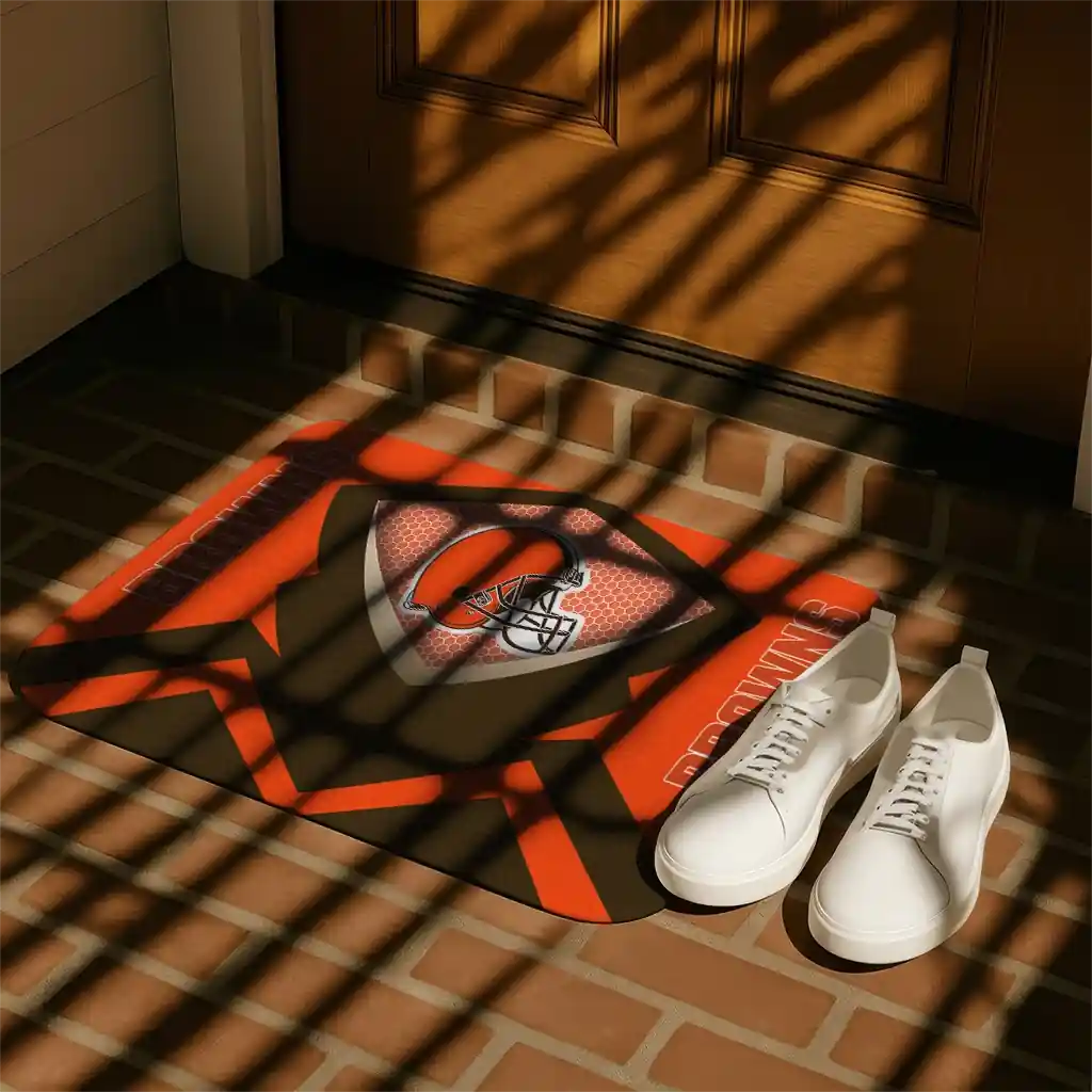 cleveland-browns-ninja-mesh-brown-doormat-trendy.webp