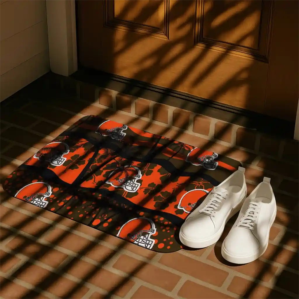 cleveland-browns-palm-silhouette-brown-black-doormat-trendy.webp