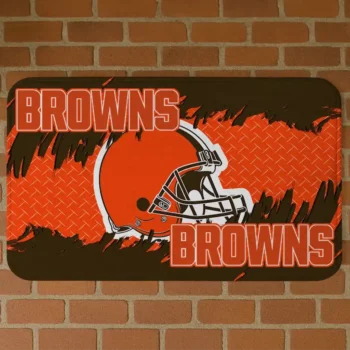 Brown Plate Rip Cleveland Browns Doormat - Non-Slip Fan Mat