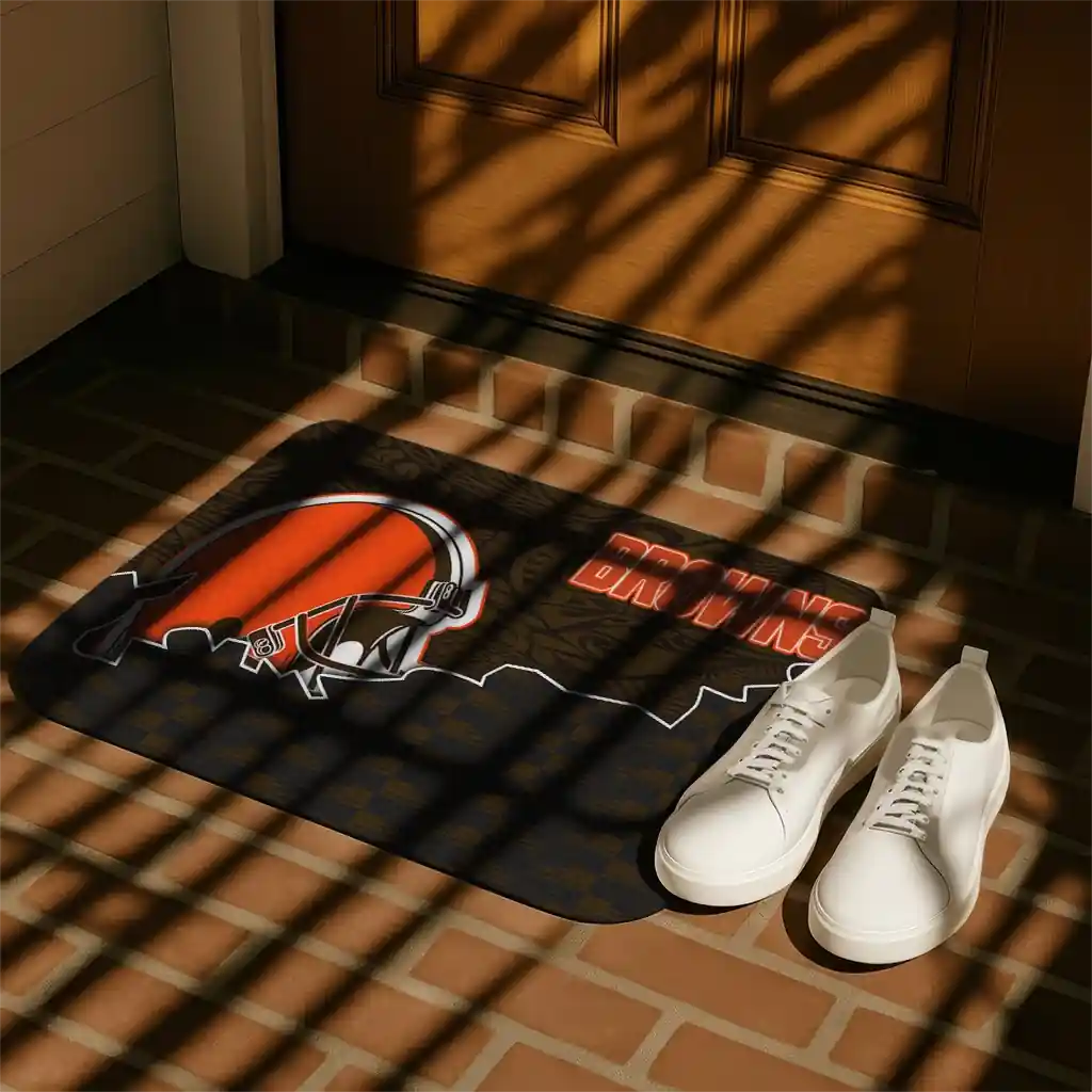 cleveland-browns-tribal-detailing-brown-black-doormat-trendy.webp