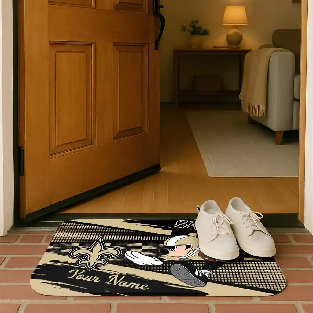 custom-new-orleans-saints-mickey-quarterback-gold-black-doormat-fashion-forward.webp
