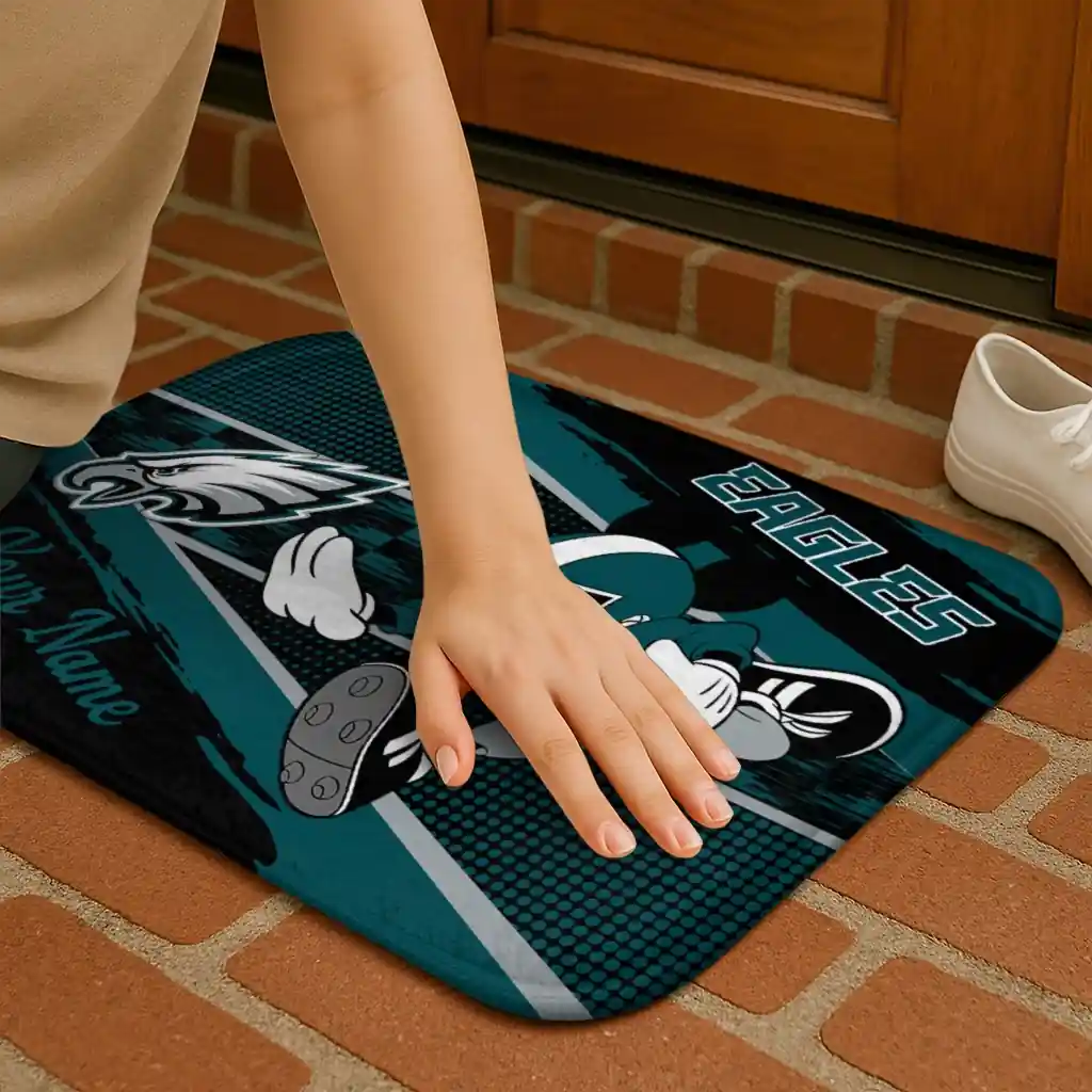 custom-philadelphia-eagles-mickey-quarterback-green-black-doormat-premium-grade.webp