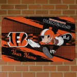 customized-cincinnati-bengals-mickey-quarterback-orange-black-doormat-best-selling.webp