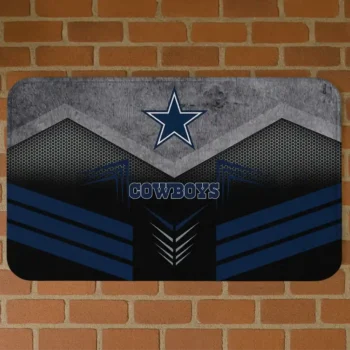 Black/Blue Chevron Points Dallas Cowboys Doormat - Non-Slip Fan Mat