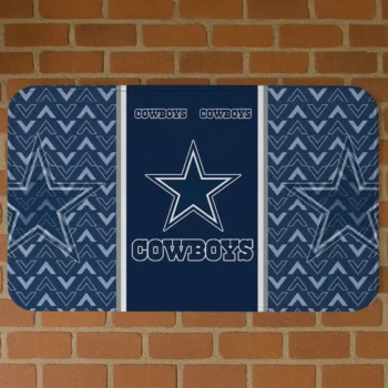 Blue Chevron Stack Dallas Cowboys Doormat - Non-Slip Fan Mat