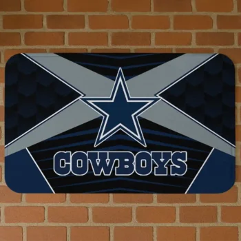 Black/Blue Techno Camo Dallas Cowboys Doormat - Non-Slip Fan Mat