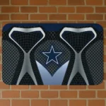 Silver Torso Pattern Dallas Cowboys Doormat - Non-Slip Fan Mat