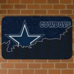 Black/Blue Tribal Detailing Dallas Cowboys Doormat - Non-Slip Fan Mat
