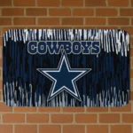 Blue Vertical Flow Dallas Cowboys Doormat - Non-Slip Fan Mat