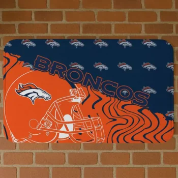 Orange Football Pride Denver Broncos Doormat - Non-Slip Fan Mat