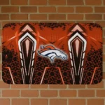 Orange Graphic Stripes Denver Broncos Doormat - Non-Slip Fan Mat