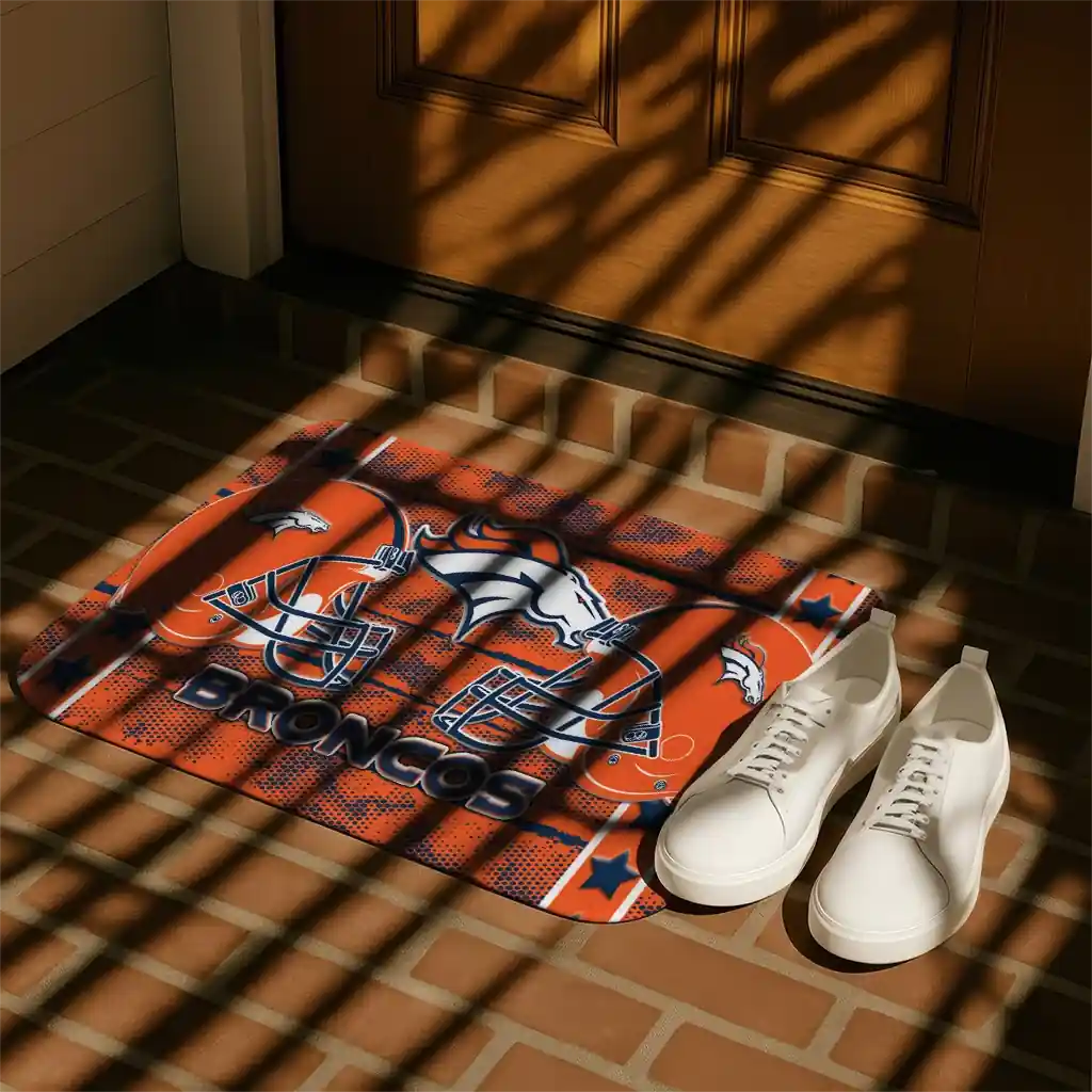 denver-broncos-helmet-illustration-orange-doormat-trendy.webp