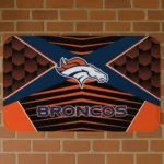 Black/Orange Techno Camo Denver Broncos Doormat - Non-Slip Fan Mat