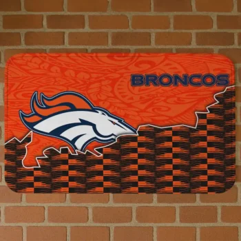 Black/Orange Tribal Detailing Denver Broncos Doormat - Non-Slip Fan Mat
