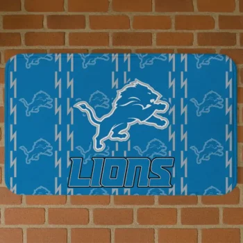 Blue Bolt Row Detroit Lions Doormat - Non-Slip Fan Mat