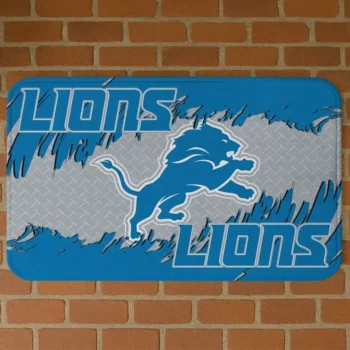 Blue Plate Rip Detroit Lions Doormat - Non-Slip Fan Mat