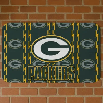 Green Bolt Row Green Bay Packers Doormat - Non-Slip Fan Mat