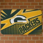 Green Sharp Flash Green Bay Packers Doormat - Non-Slip Fan Mat