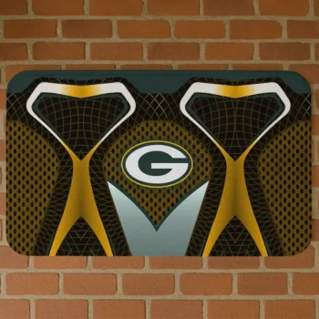 Gold Torso Pattern Green Bay Packers Doormat - Non-Slip Fan Mat