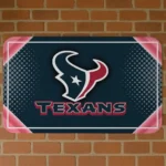 Blue Silver Halftone Houston Texans Doormat - Non-Slip Fan Mat